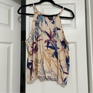 Tropical Print Halter Top